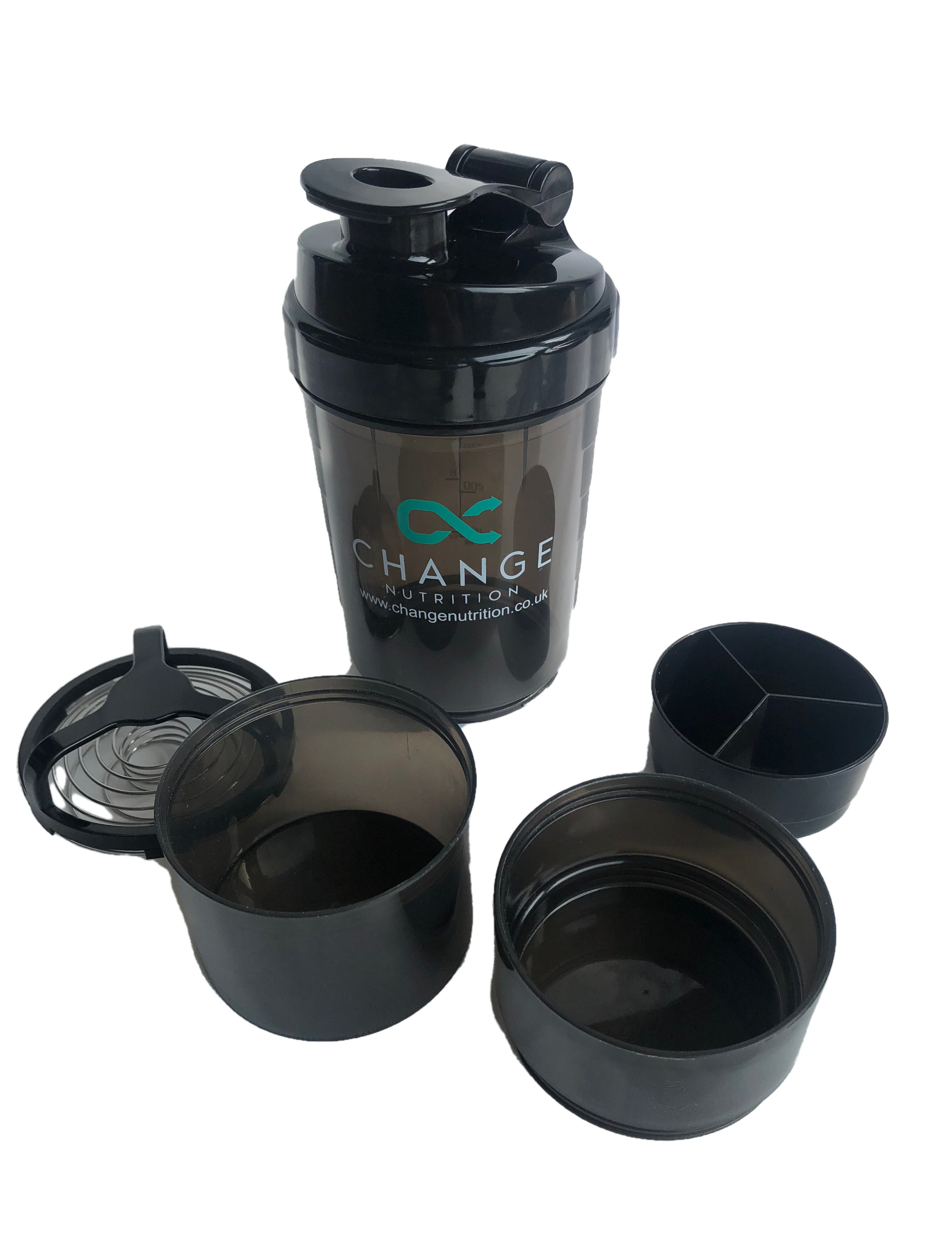 Protein Shaker With 3 Powder Compartments